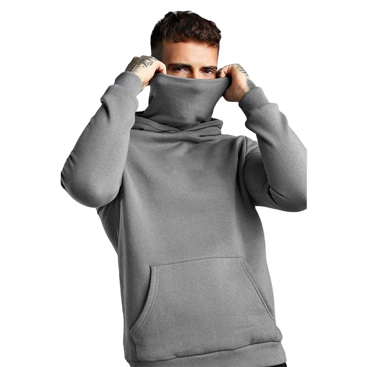 Comfortable and Breathable 100%Cotton Fleece Custom Material Casual Wear Men Mask Hoodie New Design Fashionable Men Hoodies