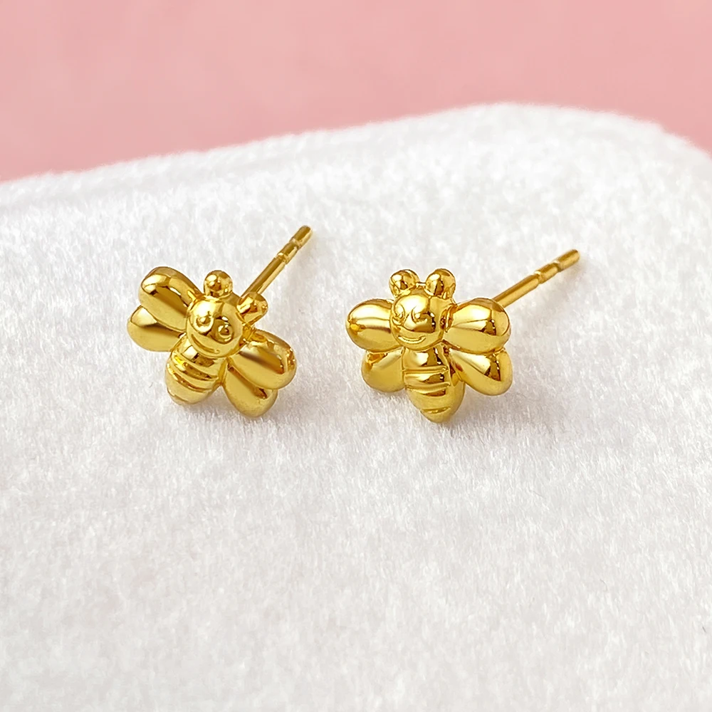 Оптовая продажа корейских пользовательских женских модных украшений 18K золото пчела аксессуары ювелирные изделия