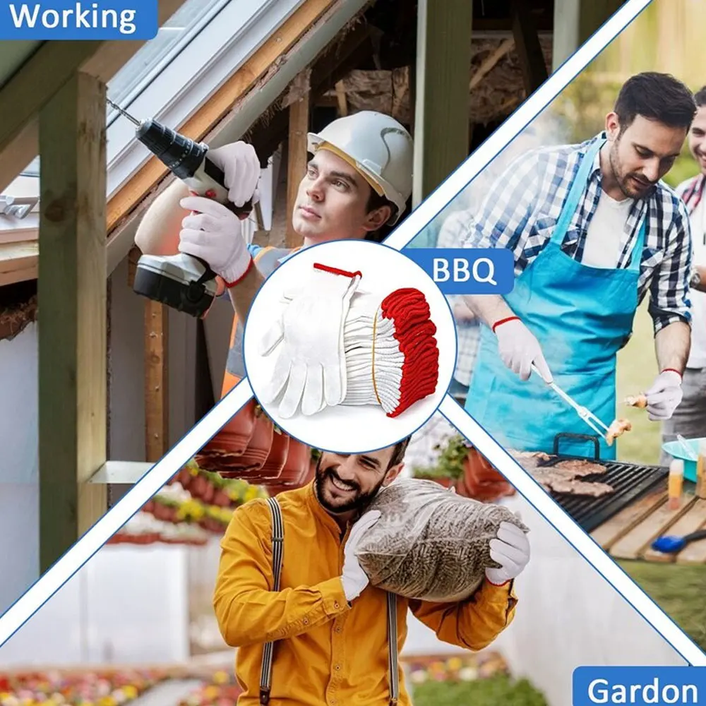 Top Quality Safety & Personal Protective Seamless Knitted General Purpose Work Gloves Heavy Duty Construction Working Gloves