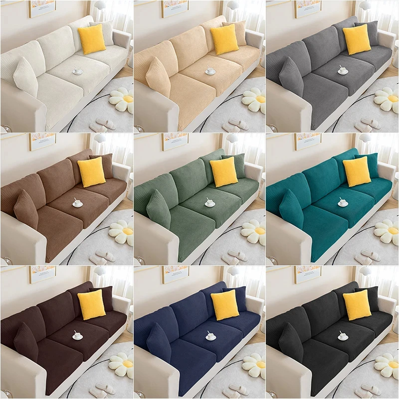 European High Quality Cotton Embroidery Stretch Universal Furniture Case Corner Couch Covers Cover for sofa