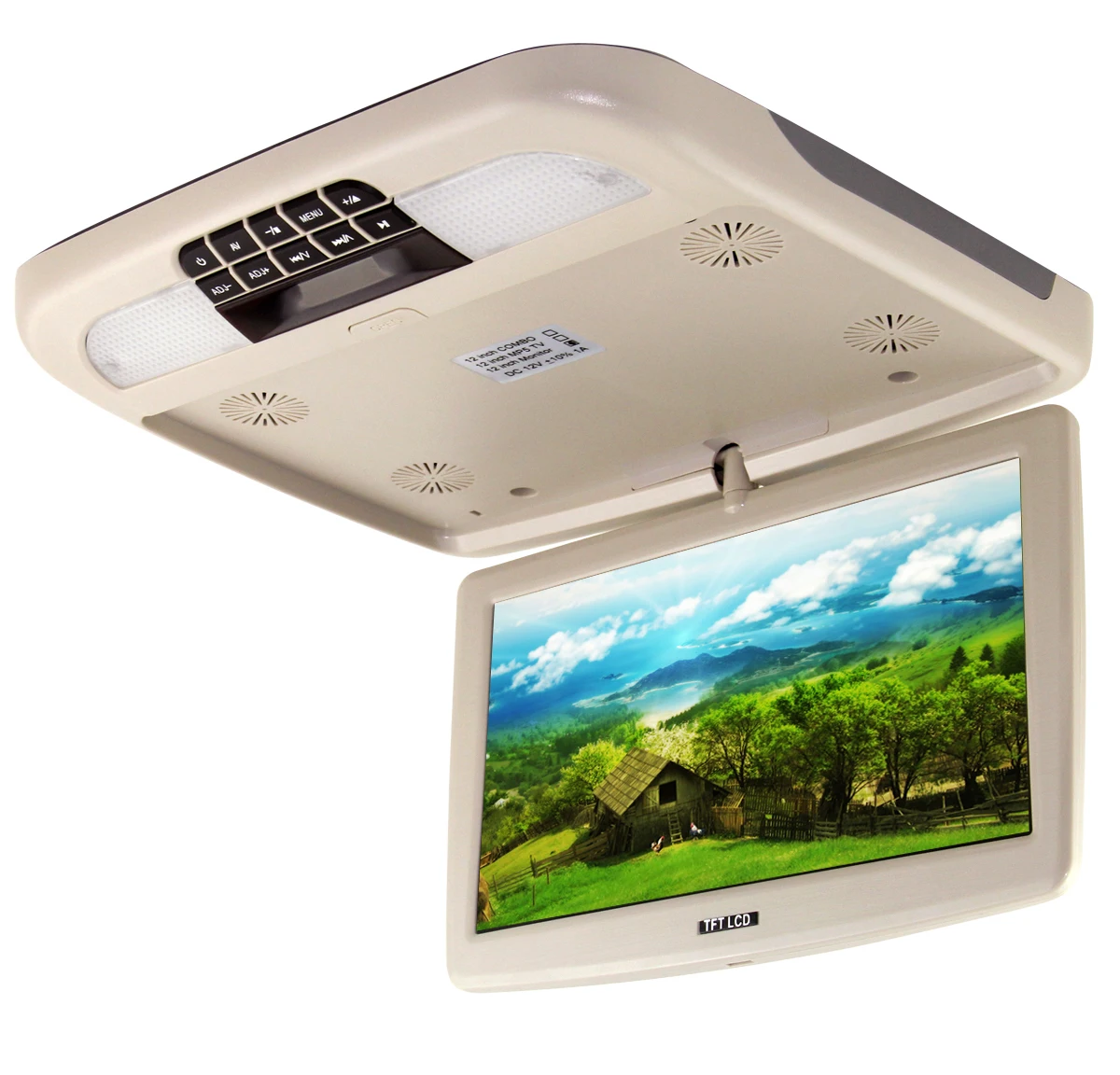 11.6 Inch car roof mount monitor overhead MP5 player monitor IPS Screen Flip down Ceiling monitor