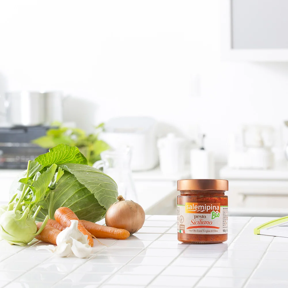 100% Italian Top Quality Ready To Use Sicilian Pesto 190 gr