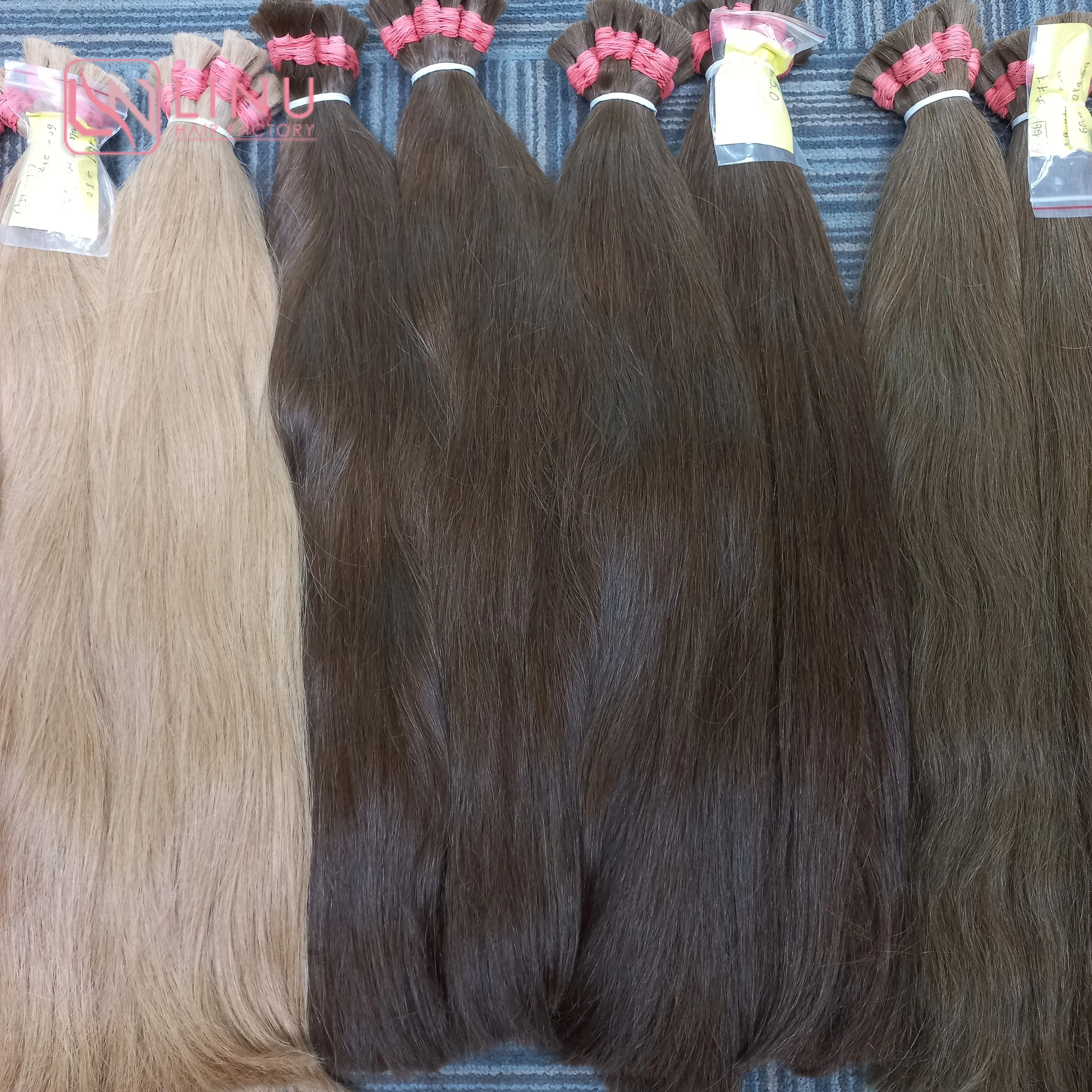Vietnam Hair Star No Tangle No Shed Dyeable 100% Virgin Natural Color Bulk Hair Human Hair Extention