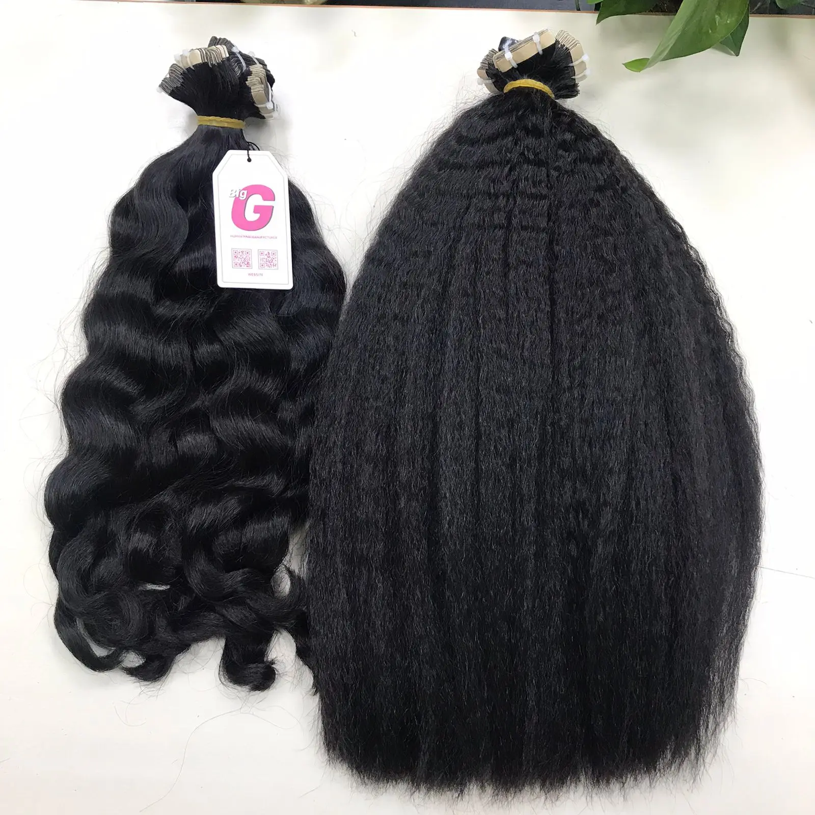 Wholesale Factory Price Remy Virgin injected tape in human hair extension seamless from Big G Hair