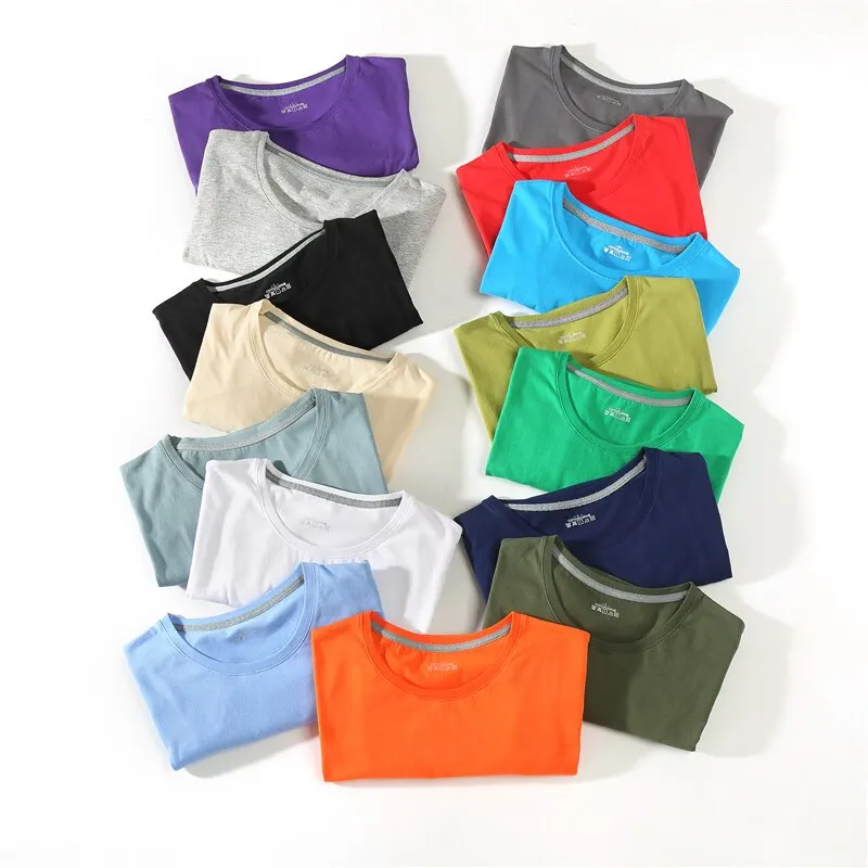 High-Quality Wholesale Solid T-shirts for Men - 100% Cotton Fabric with Custom Printing Options from a Leading Exporter