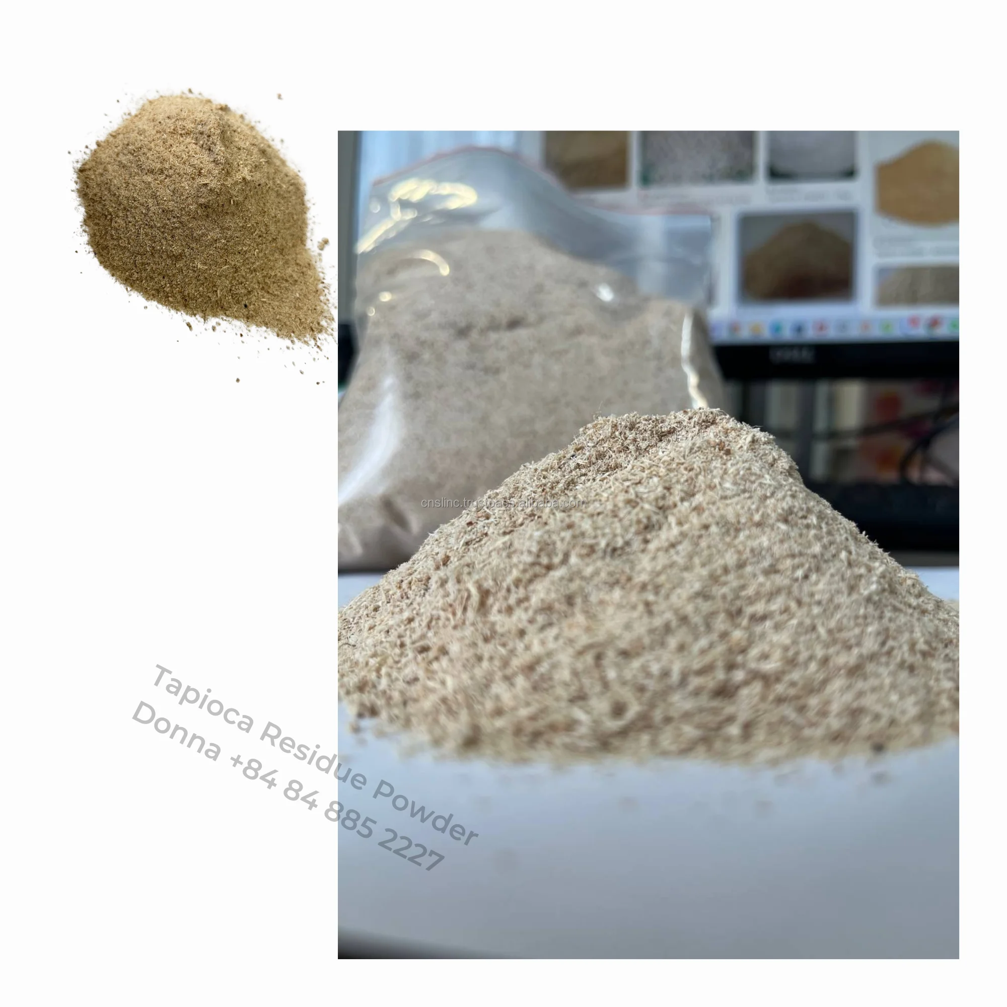 Best seller Tapioca residue powder /  Cassava Starch from Vietnamese Supplier for wholesales / materials for mak for animal feed