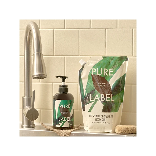 Кухонное моющее средство Purelabel (аромат Earl gray) 700 мл из детских бутылочек посуды фруктов и овощей чистая кухня