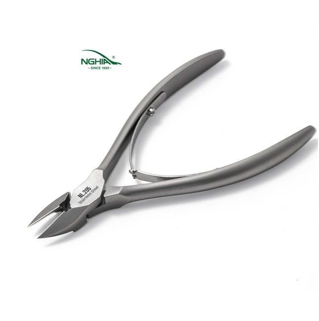 Nghia Nail Nippers 115.5 mm x 44.5 mm Grey Stainless Steel Hand Toe Nail Clippers for Personal Care Babies Paper Box Packaging