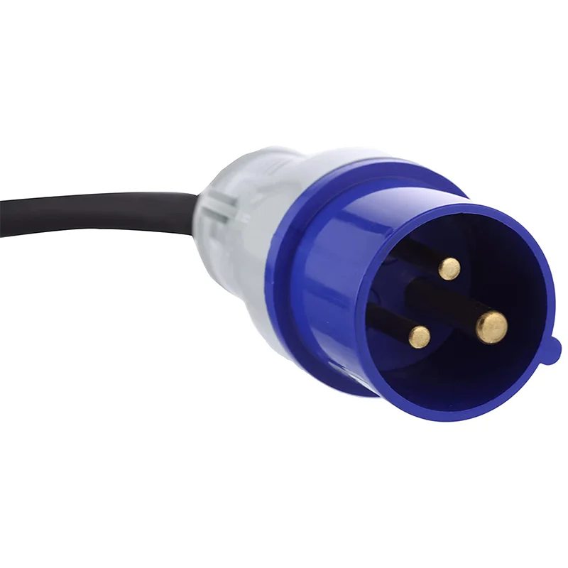 3-pin Caravan CEE Industrial Extension Cables Adapter Cable with Schuko Earthing Contact Coupling and CEE Plug