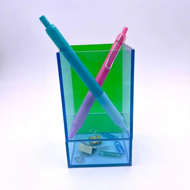 Best Office Desktop Accessory 2-in-1 Decor Pencil Holder for Desk Home Supplies Pen Organizer Pencil Pot