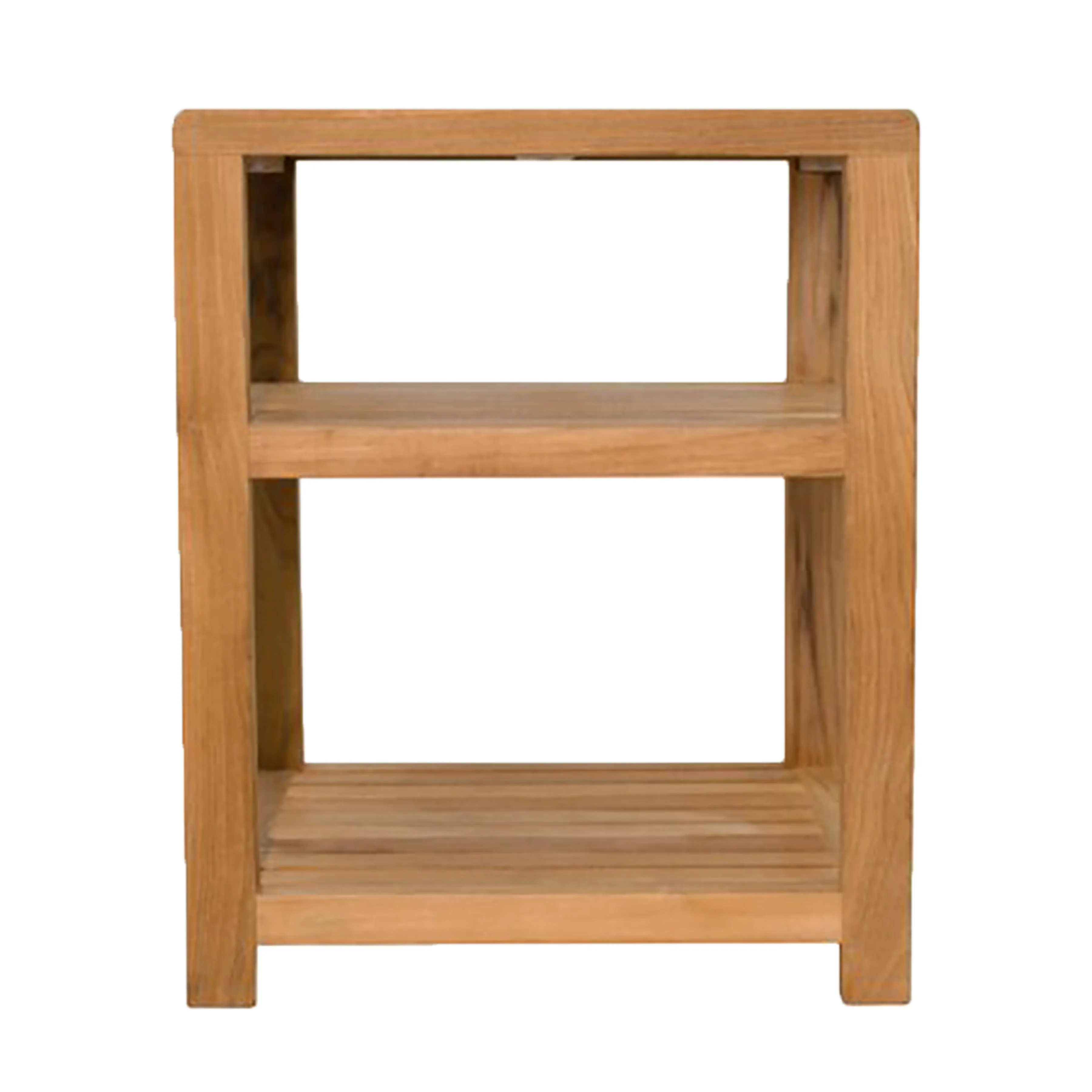 Shower Bench Solid Teak Wood Natural Finish Cristy