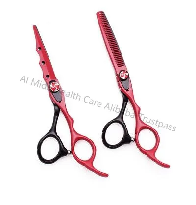 Hot al mida 6 Inch Family Cut Hair Scissors Hairdressing Shear Cutting Thinning Scissor Hairdresser Colors Scissors