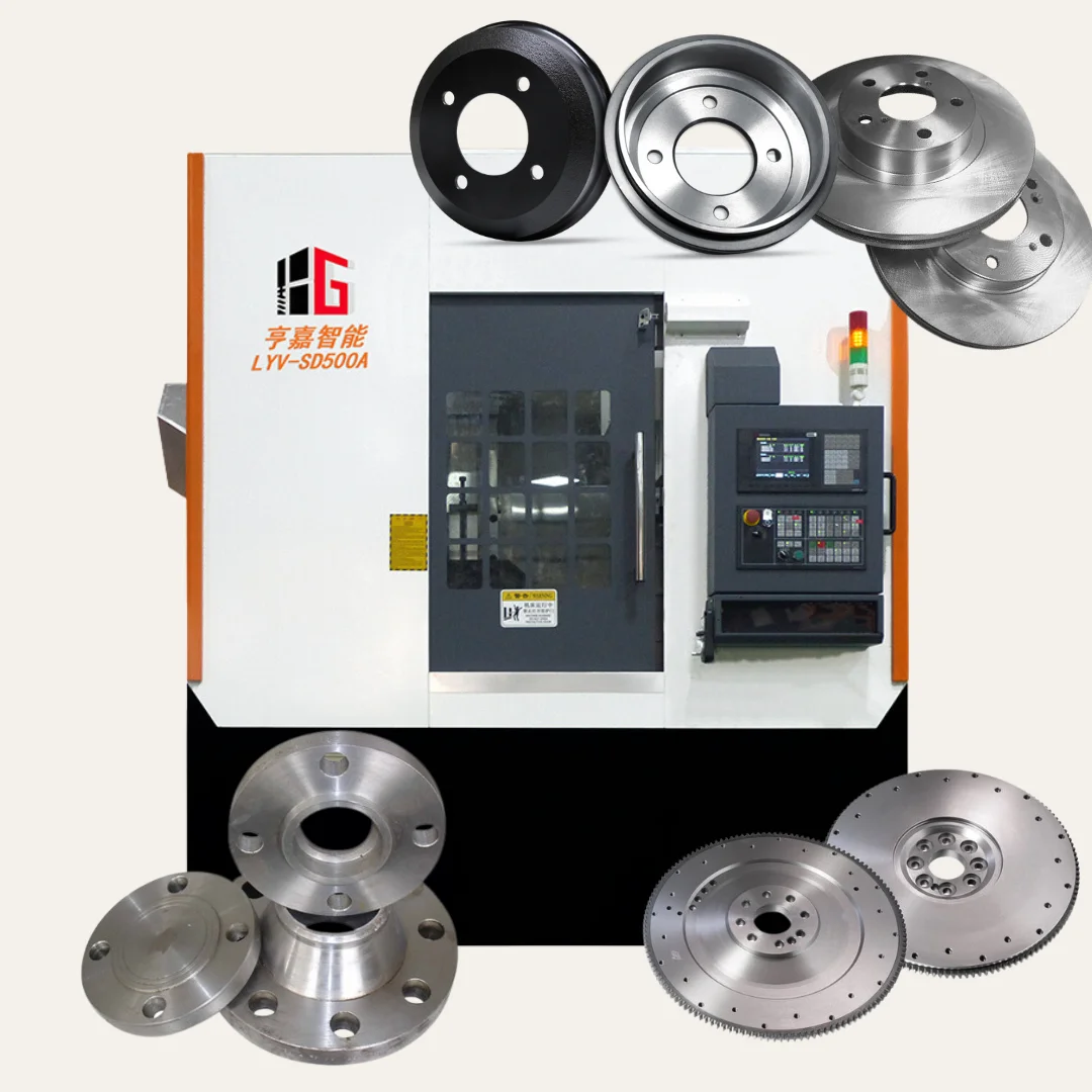 Hengga LYV-SD500 High performance cnc lathe machine automatic single spindle vertical lathe car brake disc lathe machine