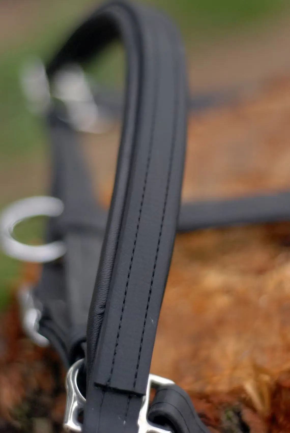 PVC Vegan Leather BioThane Bridle for Horse Stable Riding Equestrian Dressage with Brow Band Noseband and Nylon Rope Headstall