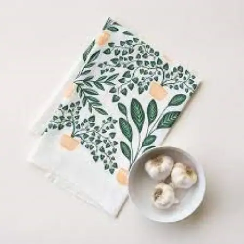 Handmade 100% Cotton Terry Kitchen Towel Customized Screen Printed Tea Towel Knitted and Quick-Dry Sustainable Features