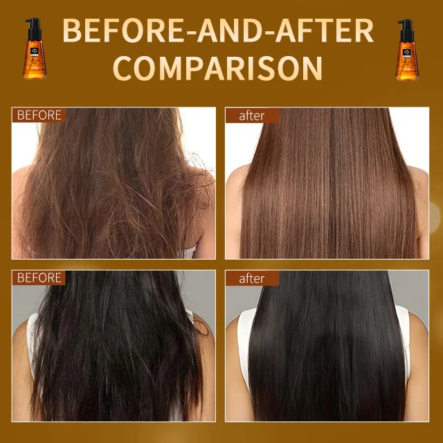 Custom Logo Organic Morocco Argan Hair Loss Essential Oil Repairing Dry Damaged Split Ends Hair Treatment Serum Oil Products