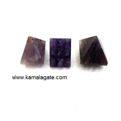 Natural Amethyst Vastu Pyramid Crystal Carved High Quality Semi-Precious Stone Crafts Healing Decorative Vastu Pyramids