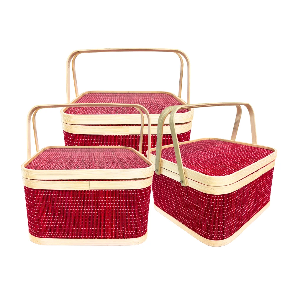 Hot Selling Product Bamboo Baskets for the Perfect Picnic & Sustainable Gift with High Quality