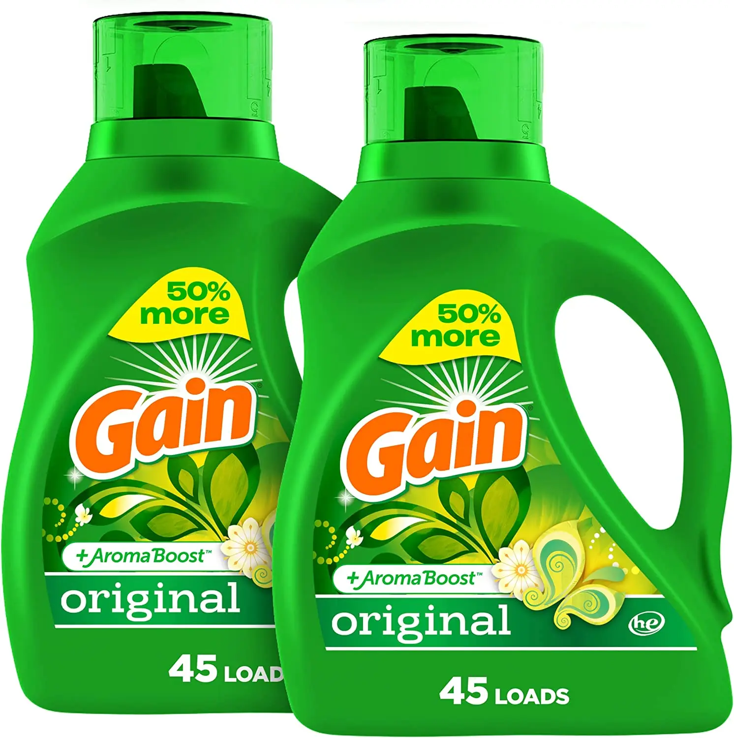 Gain Aroma Boost Liquid Laundry Detergent, Spring Daydream Scent, 107 Loads, 154 fl oz