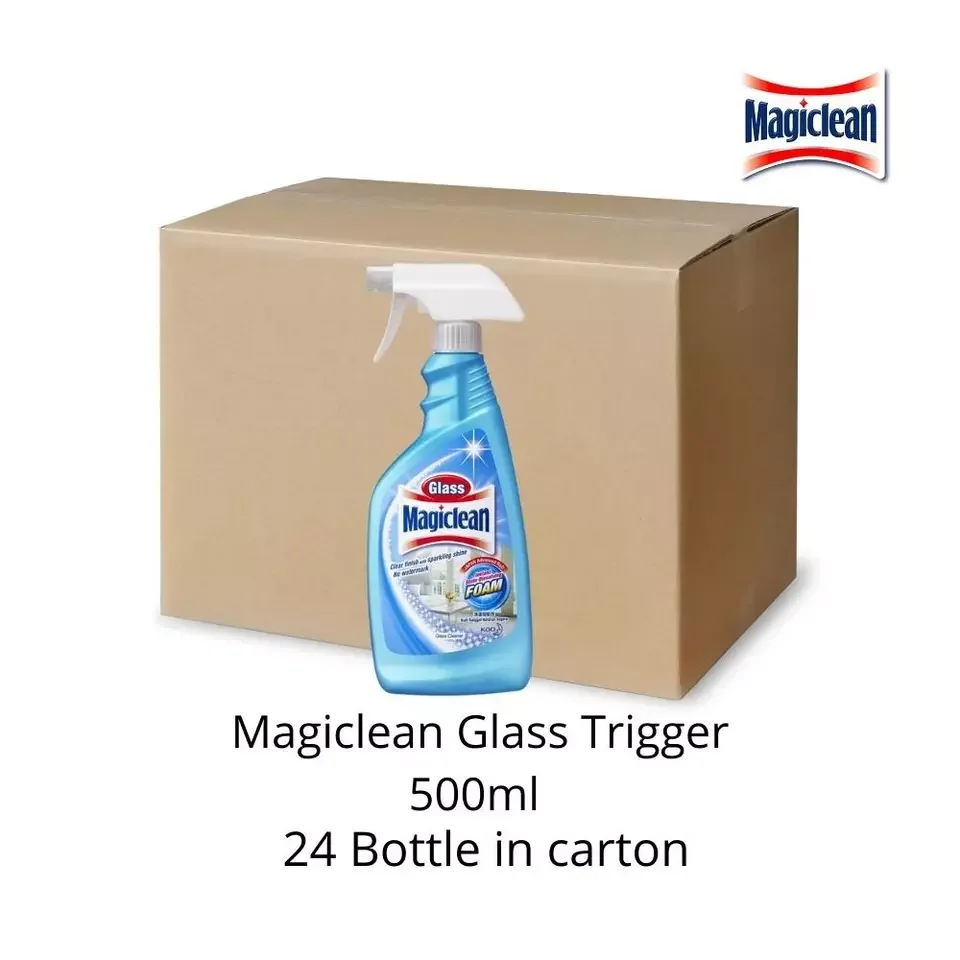 Best Selling Instant Stain-Dissolving Low Foam 500ml Bottle Spray Magiclean Liquid Glass Cleaner Triggers For Window and Mirror