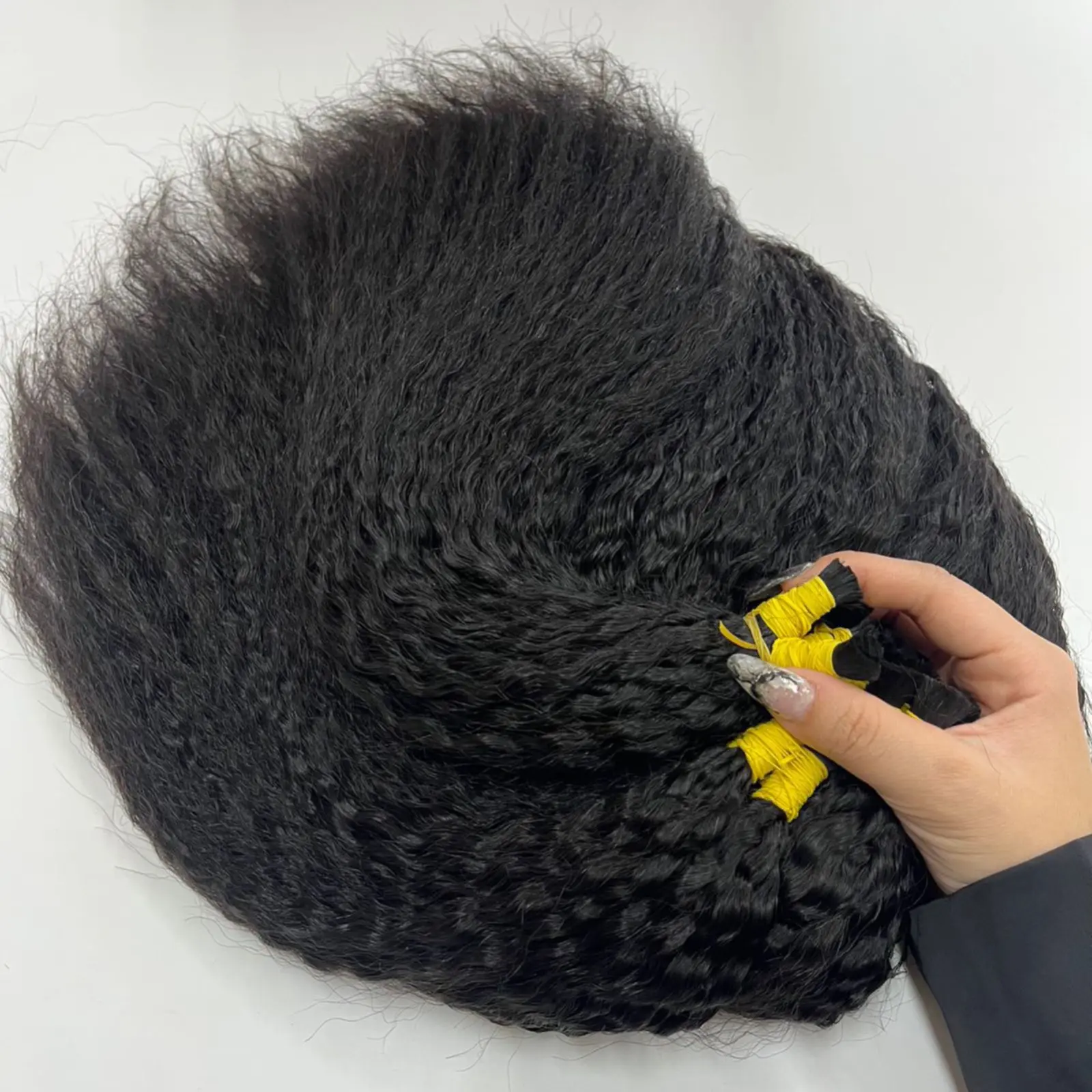Relax yaki straight- kinky hair beautiful hair extension Raw Vietnamese human hair - wig making - frontal wig.