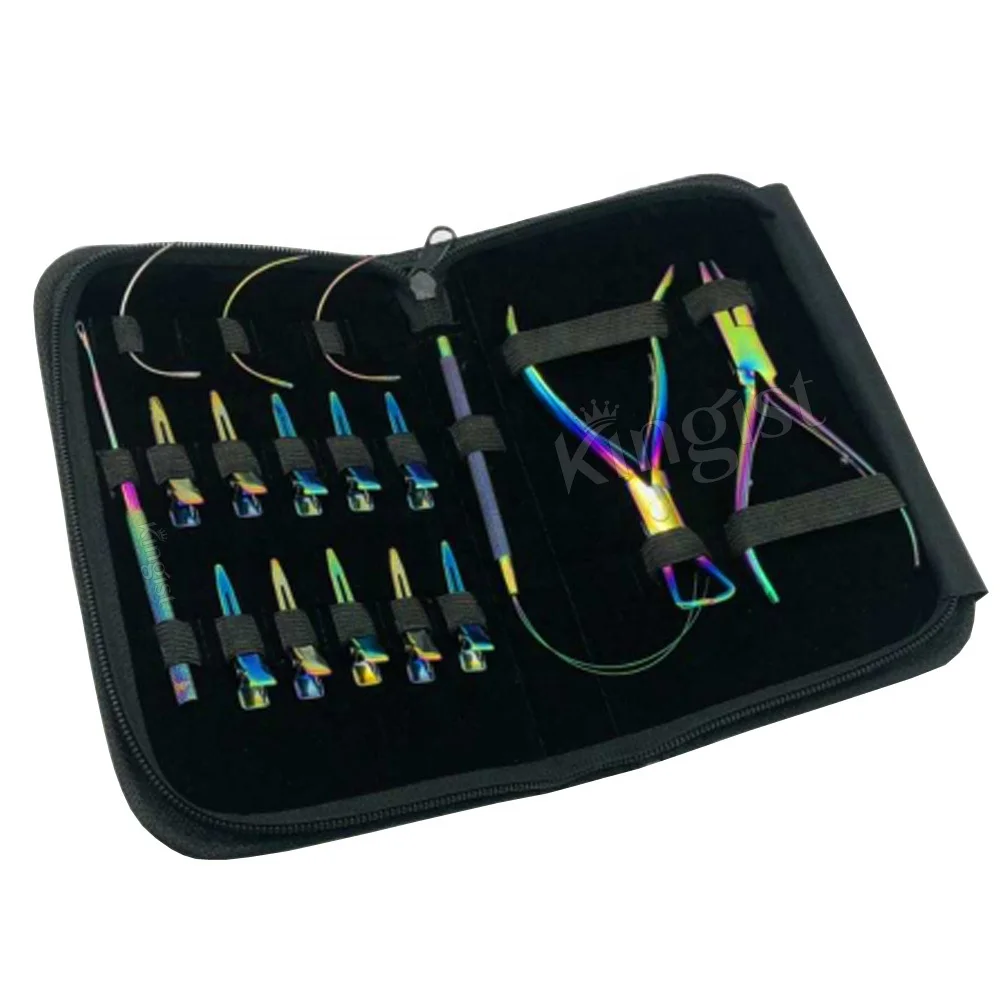 Micro Bead Remover Kit Hair Extension Pliers Stainless Steel Sectioning Clips With Loop Needles