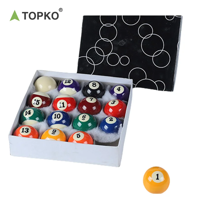 TOPKO Billiard Pool Ball Tournament High Quality Snooker & Billiard Balls 50.8mm Resin Billiards Pool Ball Set