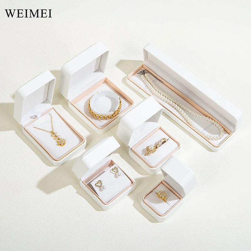 WEIMEI Wholesale PU Leather Package Jewellery Packaging Ring Bracelet Necklace Earrings Packaging Box Custom Jewelry Packaging