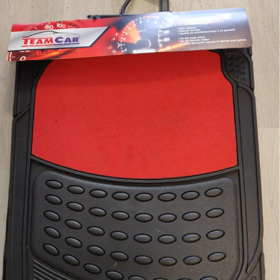 Floor Mats Carpet Front Rear Car Mats General Floor Mat for Car 5PCS Car Truck Custom PVC Black Set Item Packing Card Pcs Hook