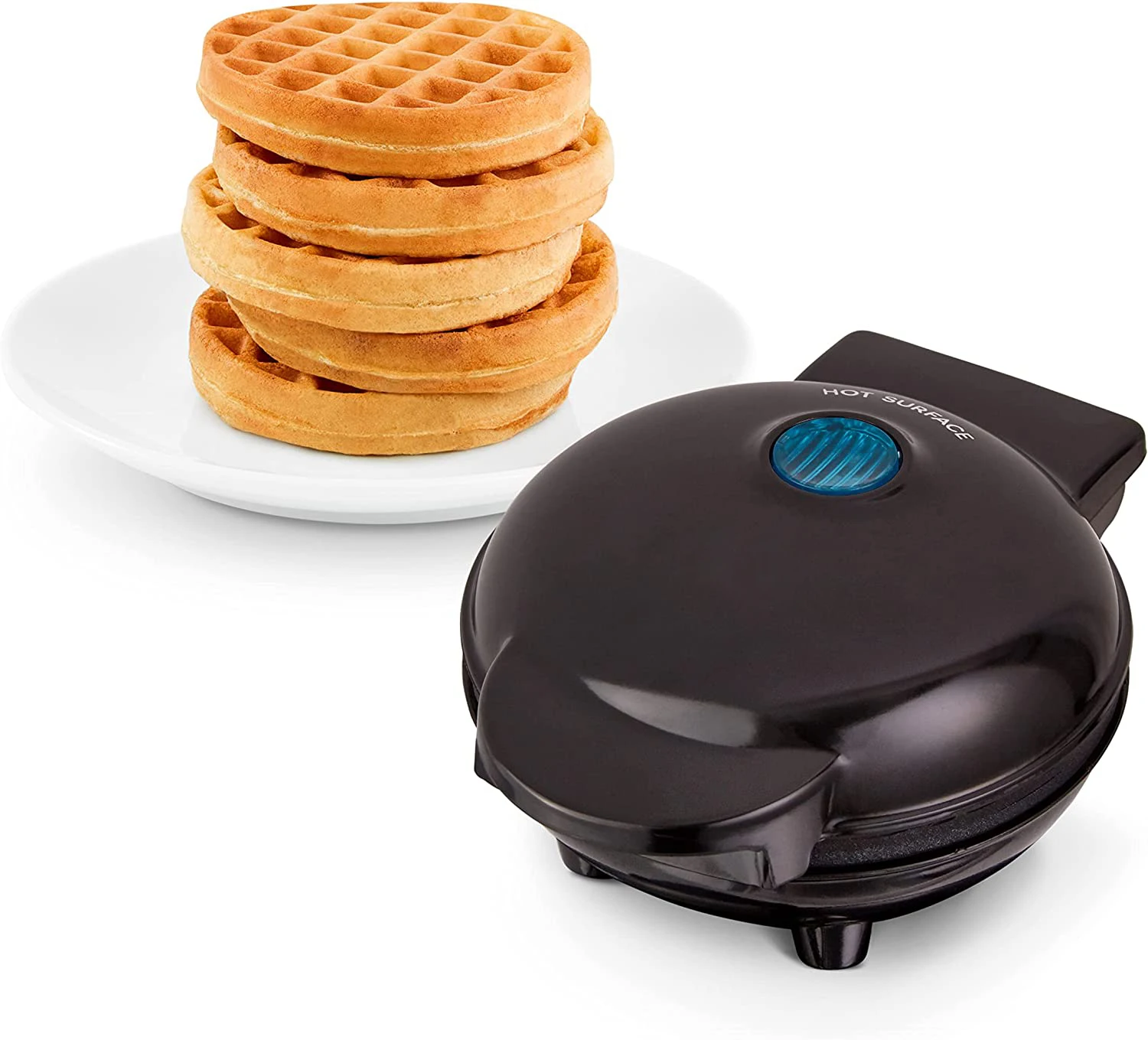 Non-stick Mini Electric Waffle Maker Waffle Iron for Individual Pancakes, Belgian Waffles, Cookies