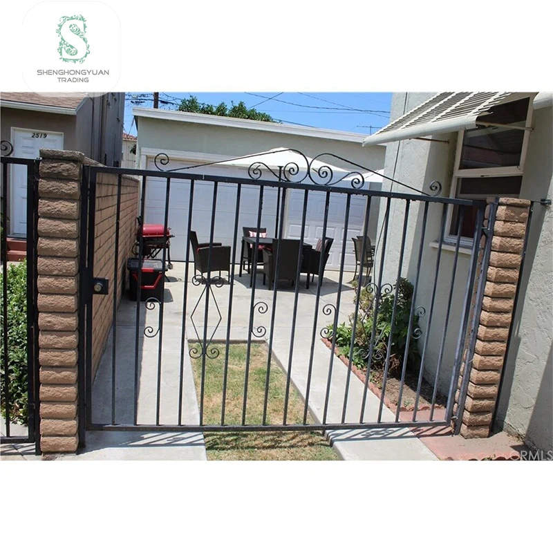 Luxury Wrought Iron Main Gate Models / Forged Iron Gate Design for Garden