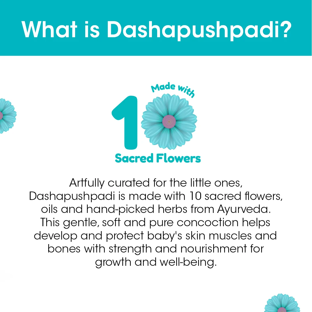 100% натуральные ингредиенты Dashapushpadi аюрведическое Детское Массажное Масло для сильных костей и мышц не липкое всех