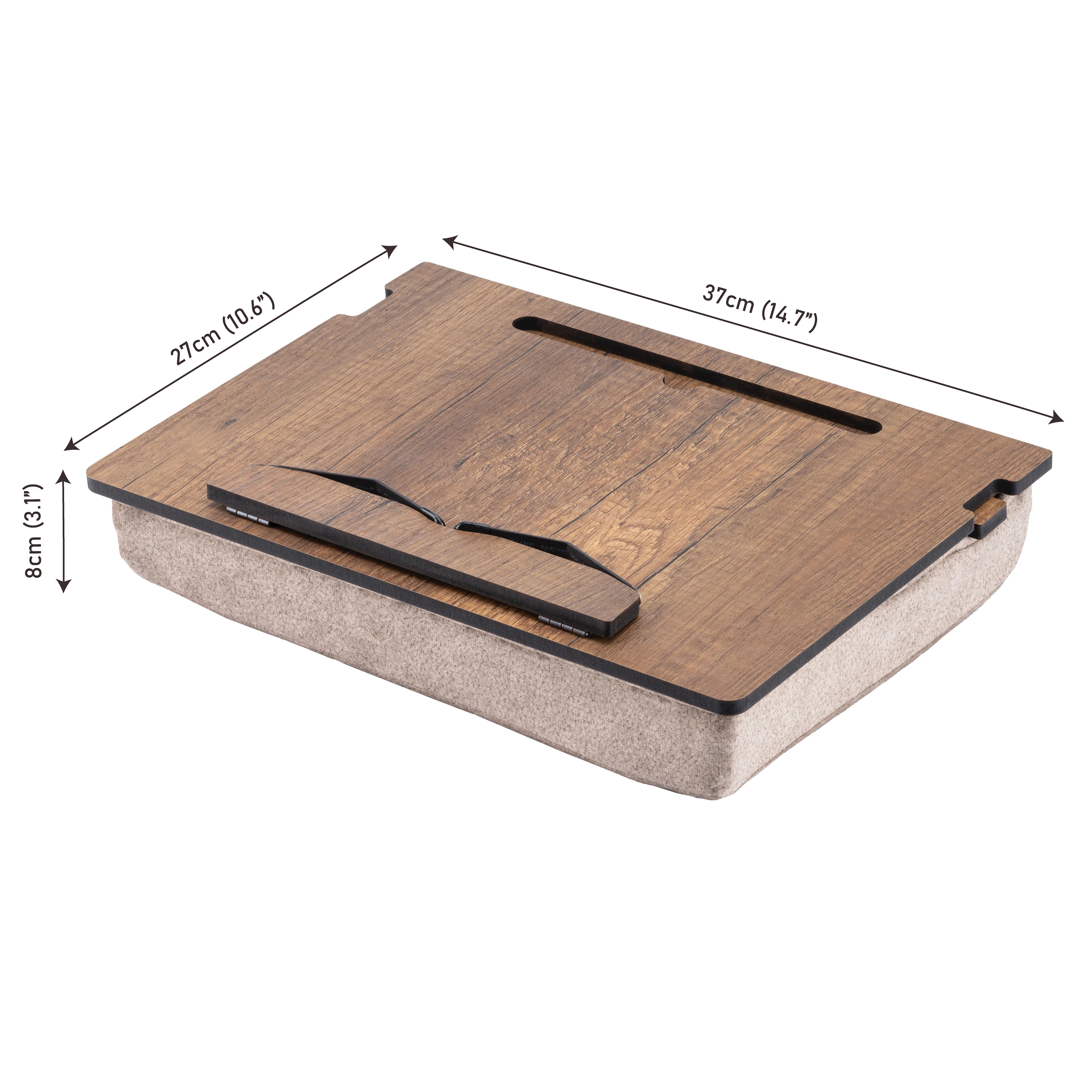 Folding Lap Portable Laptop Desk Breakfast Bed Table Serving Tray with Extra Storage Space for Books Files Docs School