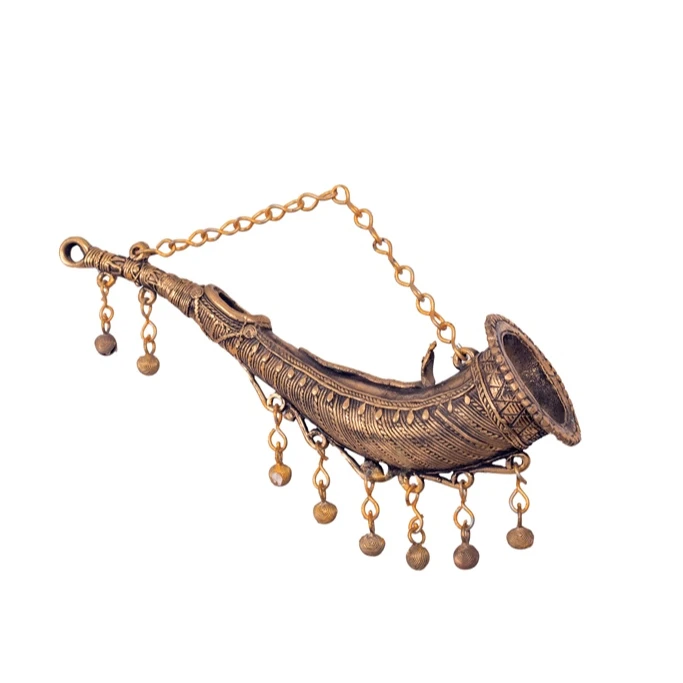 Brass Gold color Bastar Art Trumpet Todi