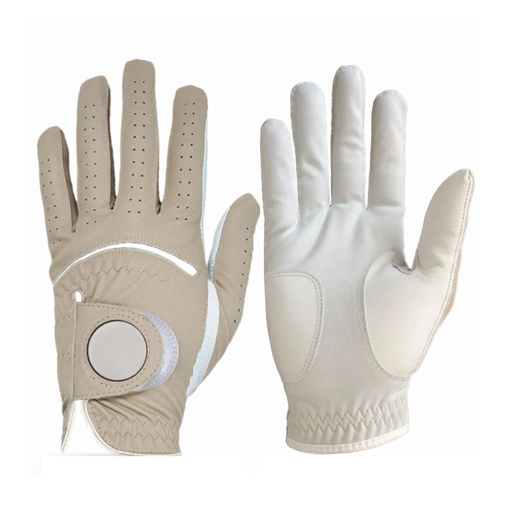 2024 Custom Logo golf gloves  high quality Leather Anti Slip Soft Breathable Golf Gloves Men Premium Light Weight Golf Gloves