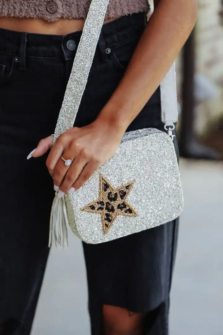 Intricate Design and Vibrant Look Stunning Beaded Belt Purse Straps for Unique Gameday Outfit Fashioning Options