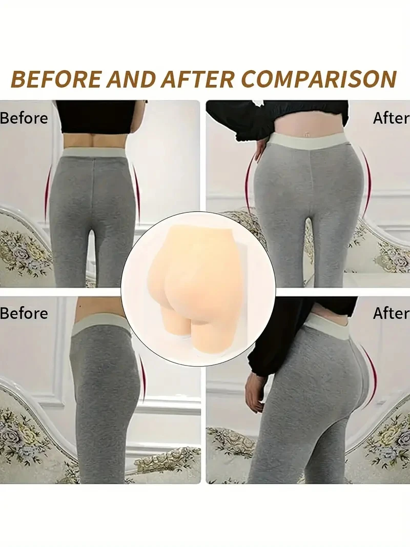 Silicone Pants Hip Enhancer Butt Lift Fade Hips for Women Suitable for Waist Circumference of 64CM-130CM, Thickness of 0.8CM