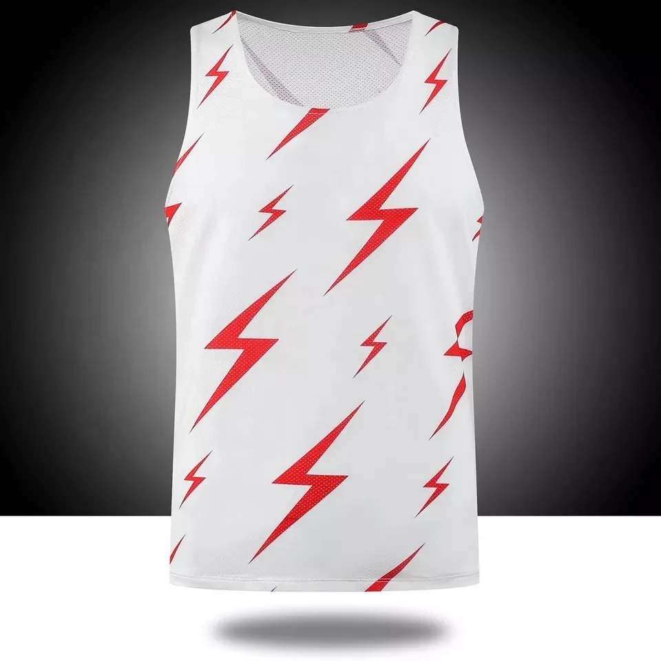 OEM Men Fashion Sleeveless Singlets Elastic Sports Fitness Running Marathon Vest Tank Tops