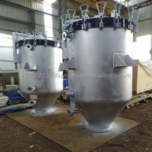 Well Designed And Manufactured Vertical Pressure Leaf Filter With Conical Bottom & Dish End Top From Pemac Projects