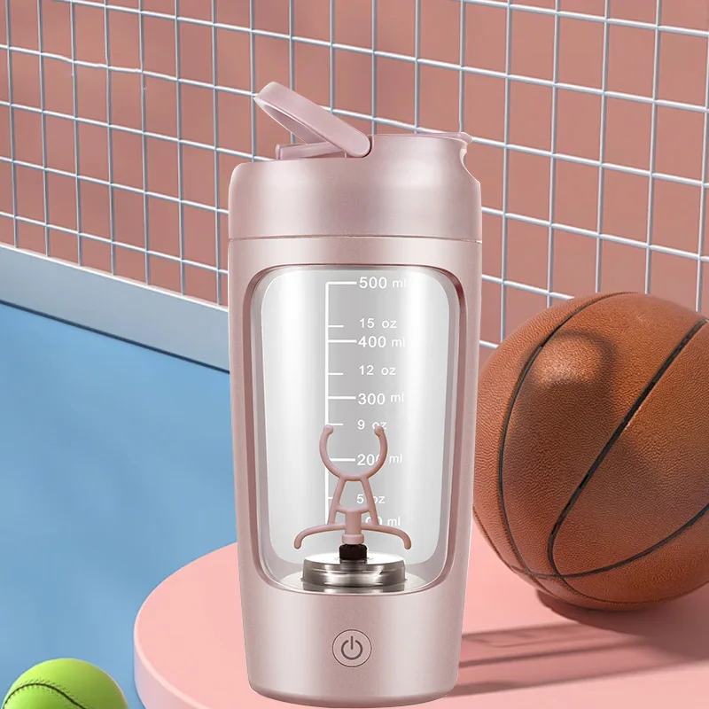 Portable Mixing Cup USB Rechargeable 500ml Gym Tritan Material Electric Protein Powder Shaker Cup