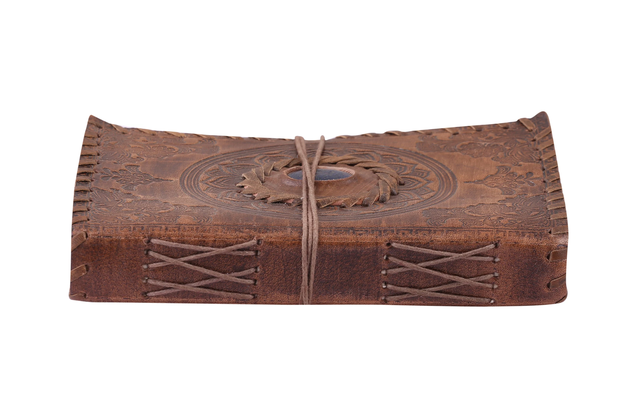 Genuine Designer leather notebook Journal Traveler Diary With Handmade Cotton Softcover Portable Notebook OEM & FBA Product