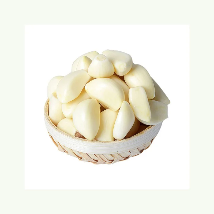 Cut peeled white vegetables segments cloves iqf frozen minced garlic