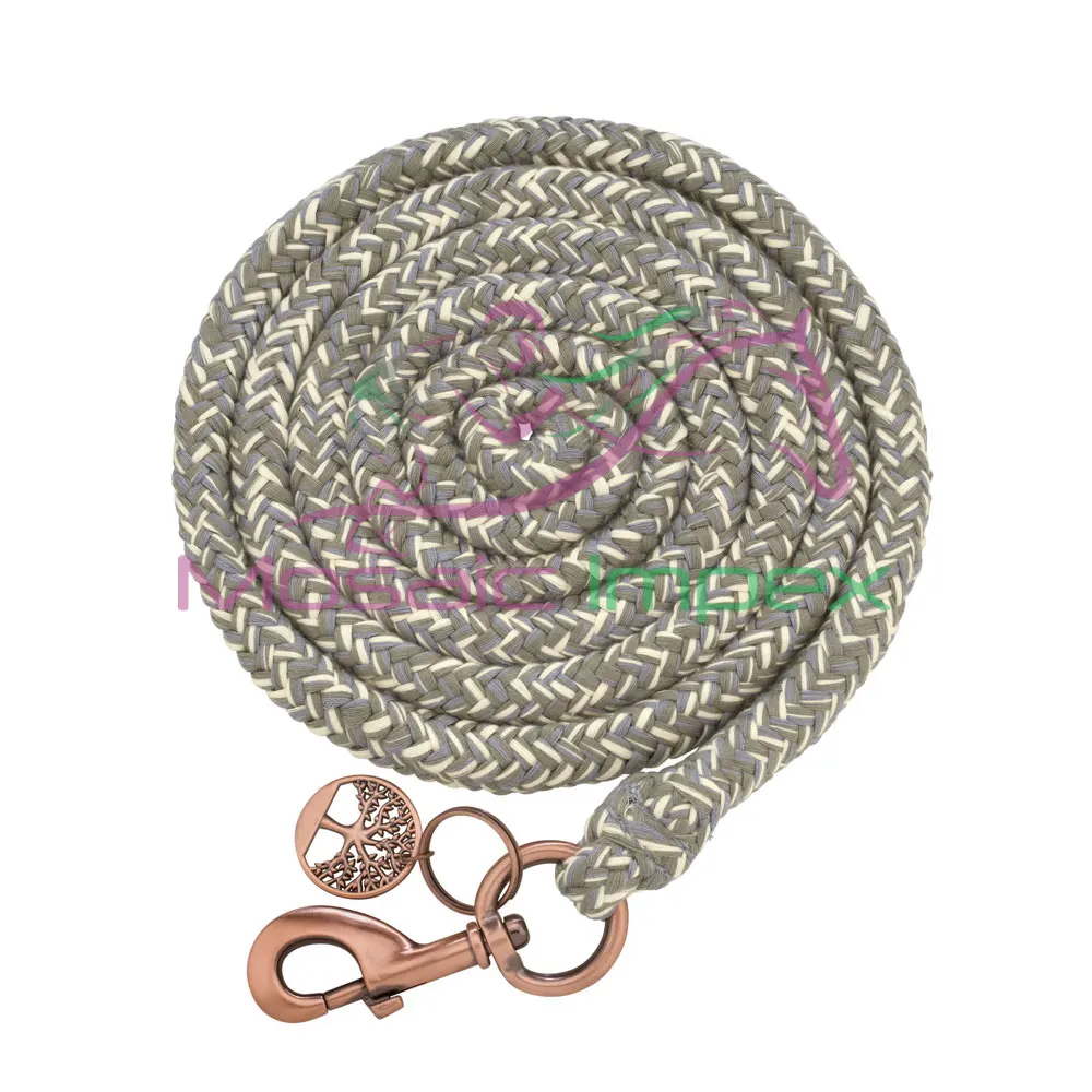 Adjustable Nylon Horse Halter Lead Rope with Durable Brass Snap Hook and Premium Quality Metal Clasp Premium Horse Product