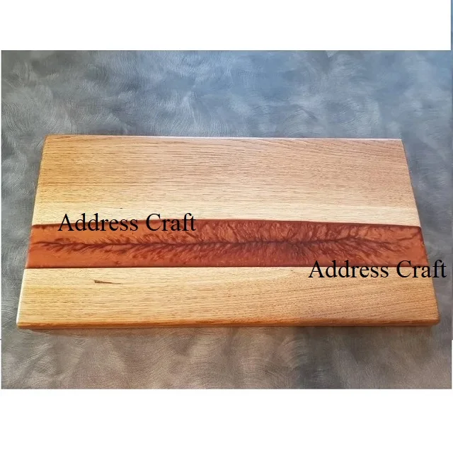 Custom Logo Resin Epoxy Mango Wood Cutting Boards Wood Resin Chopping Board Wholesale for Vegetable Meat Kitchen Cheese Boards
