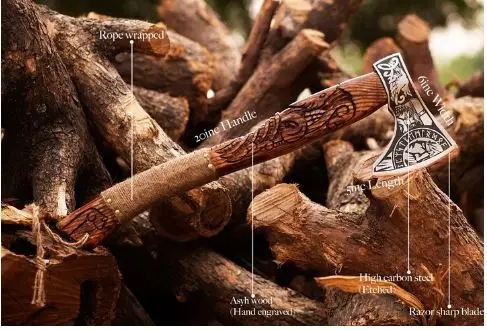 Custom Handmade Odin Axe (Dark)