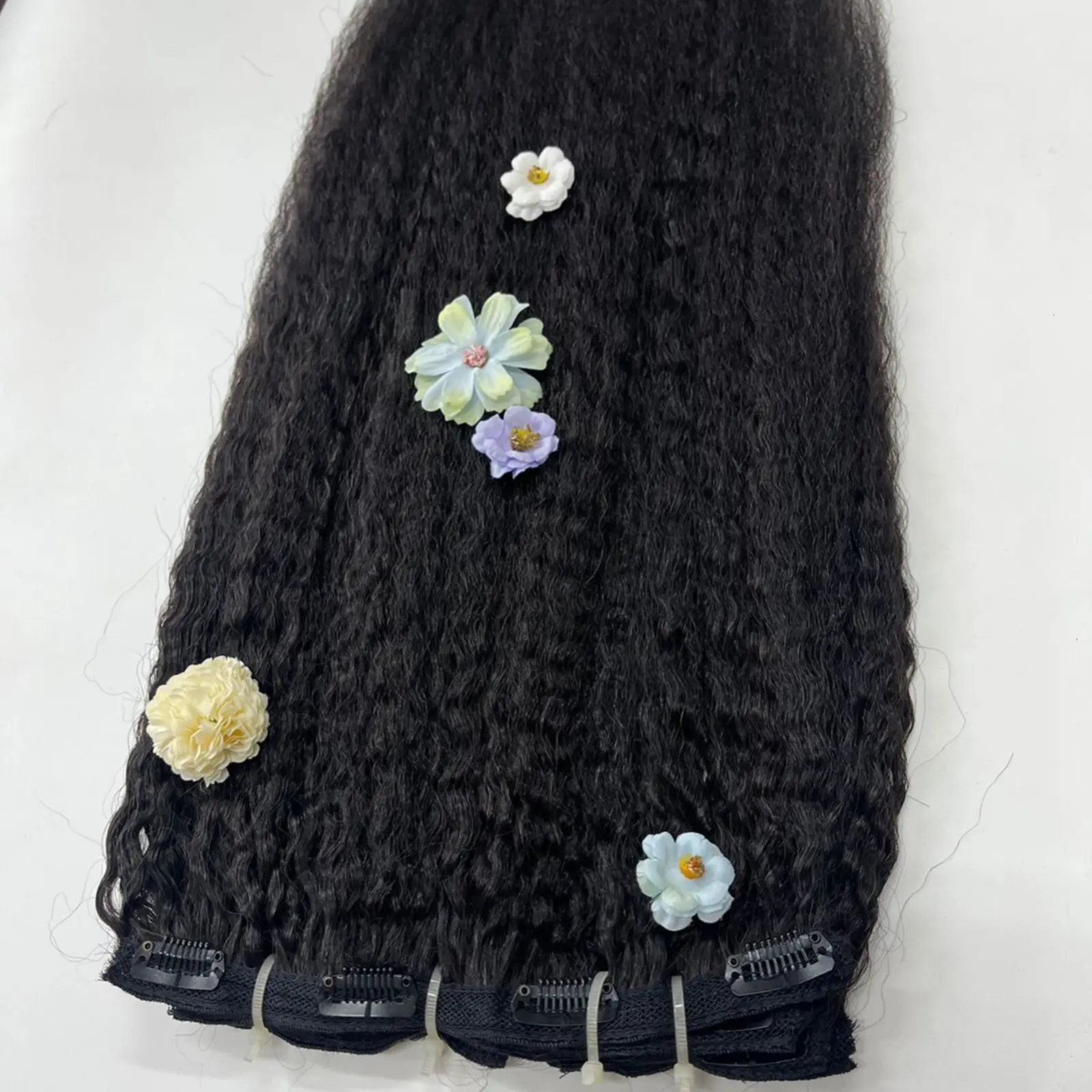Relax yaki straight- kinky hair beautiful hair extension Raw Vietnamese human hair - wig making - frontal wig.