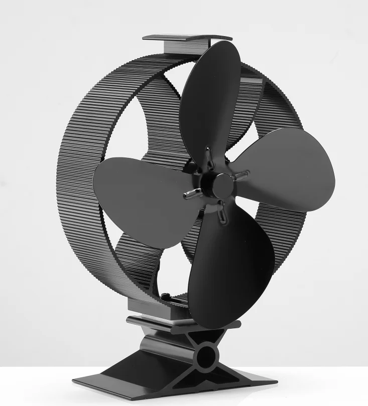 Winter Eco-friendly Wood Burning Fireplace Heat Powered 4 Blades Silent Ecofan Pellet Stove Exhaust Top Fan Other Home Heaters