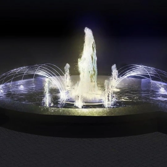 6m Diameter pool with Jumping nozzles/ 6 pcs Laminar Nozzles