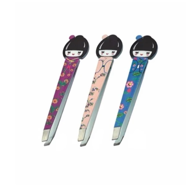 Лидер продаж высокоточный пинцет для бровей из нержавеющей стали в форме куклы Длинные легкие Профессиональное использование красочные синтетические накладные ресницы