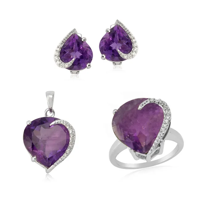 Earring luxury brand designer ring pendant popular brand jewelry set 925 sterling silver citrine gemstone sets